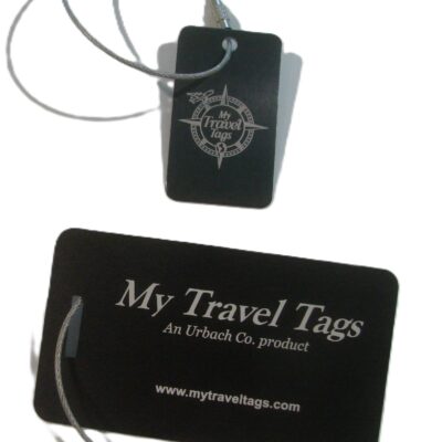 Black Bundle Set of Stylish Luggage Tags by My Travel Tags