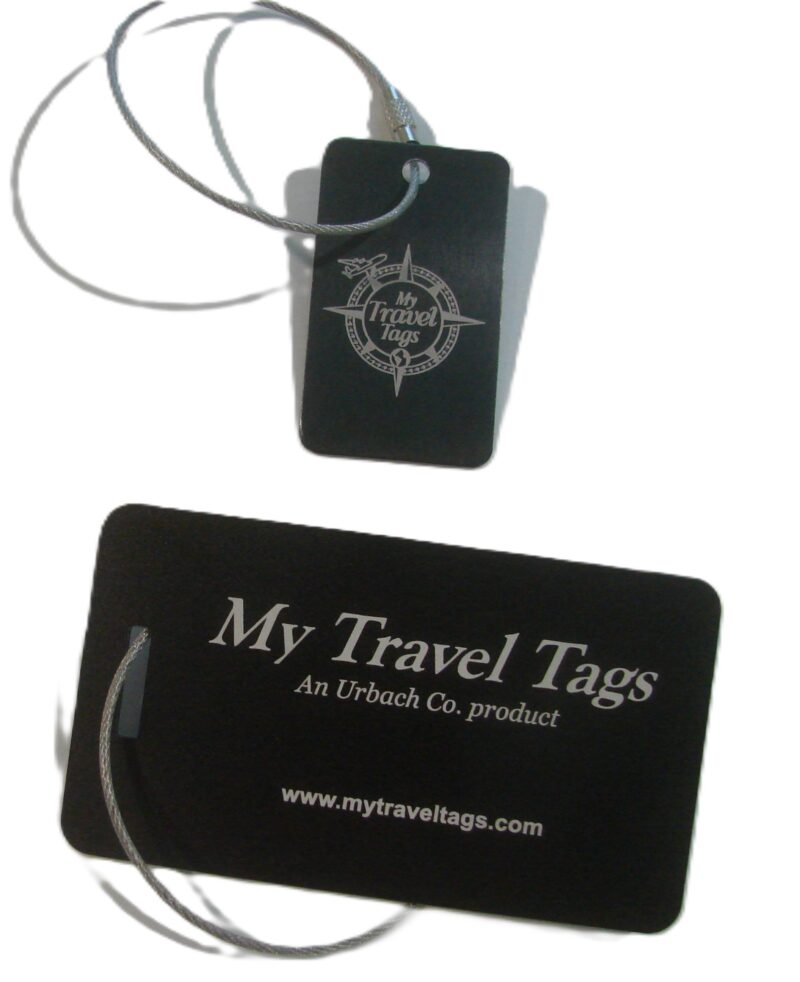 Black Bundle Set of Stylish Luggage Tags by My Travel Tags